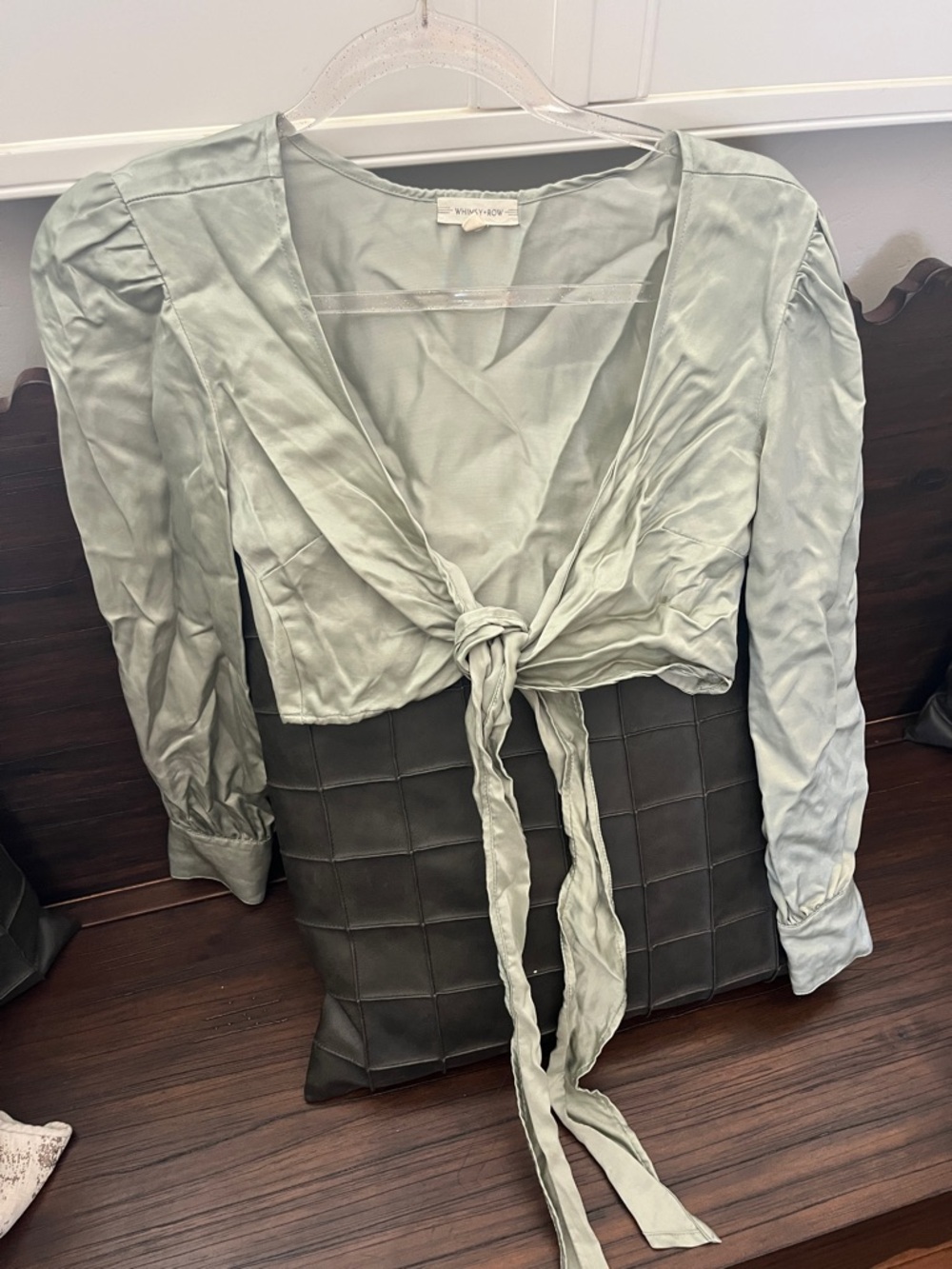 Whimsy + Row Sage Green Blouse